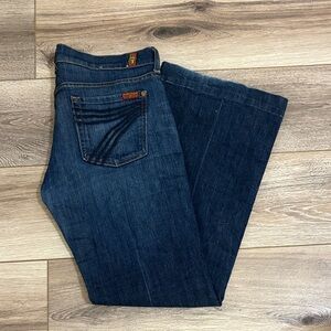 7 For All Mankind Dark Indigo Flare Jeans
